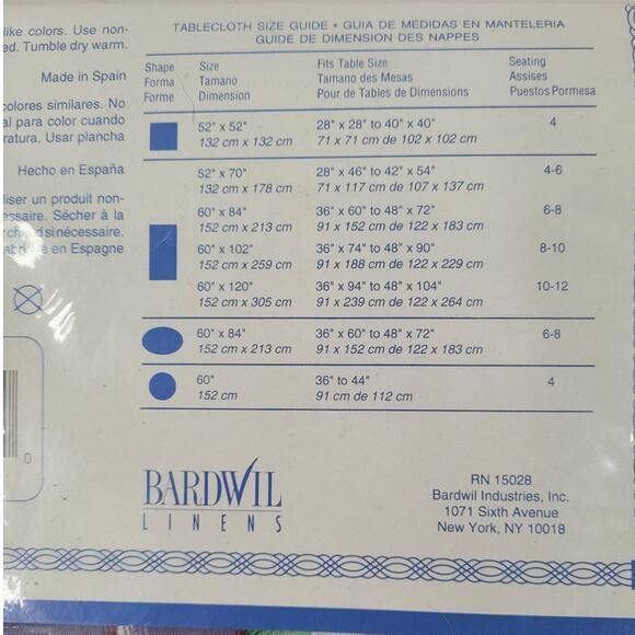 Bardwil Linens Vintage Pastel Tulip Floral Oblong Rectangular Spring Tablecloth - Picture 7 of 9